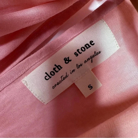 Cloth & Stone Anthropologie Day Tripper Peachy Pink Tie Dye Cropped Jumpsuit S - Picture 6 of 12